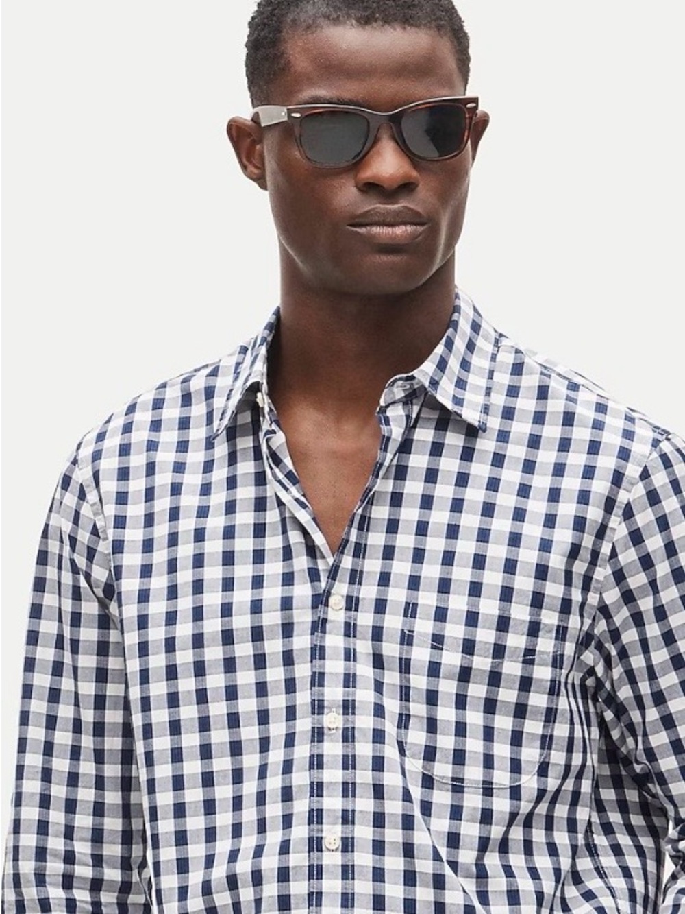 J.Crew Classic Fit Gingham Button-Down Shirt